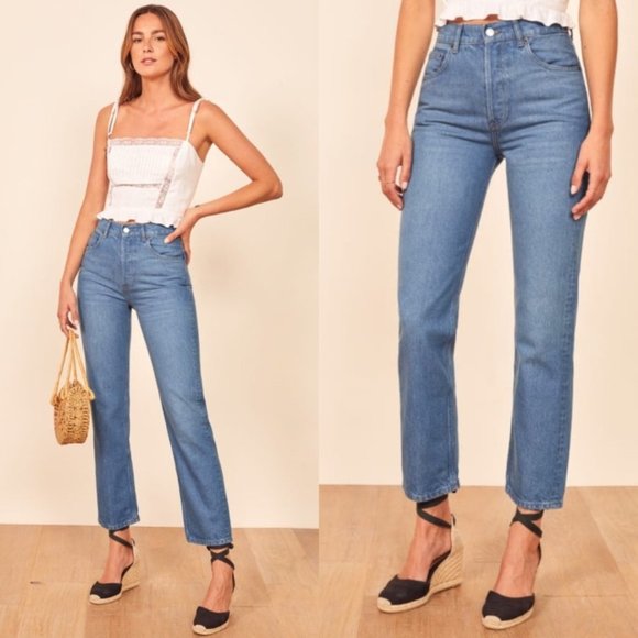 Reformation Denim - REFORMATION Cynthia High Relaxed Jean in Mykonos